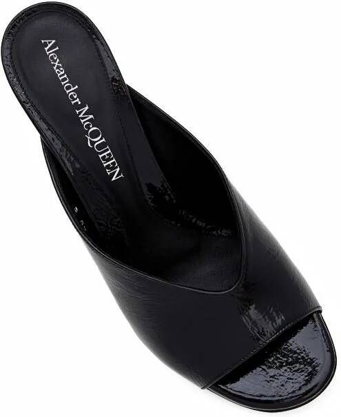 alexander mcqueen Sandalen Leather Mule Sandals in zwart