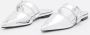 Alexander mcqueen Sandalen MIRROR POINTED OPEN BACK SANDALS in zilver - Thumbnail 2