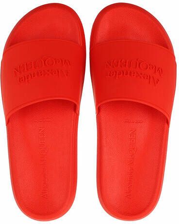 alexander mcqueen Sandalen Slide Sandals in rood