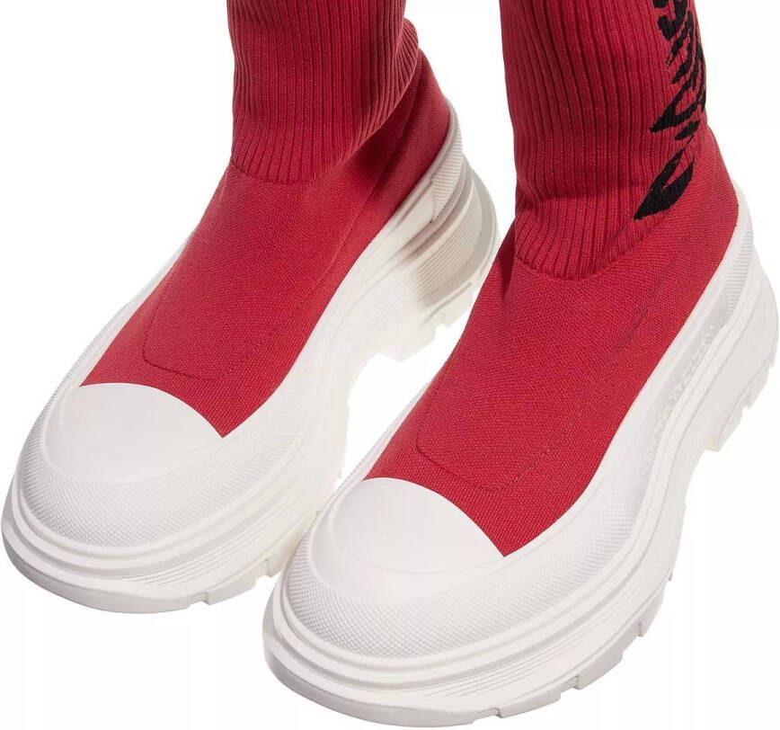 alexander mcqueen Sneakers Red Stretch Nylon Tread Slick Sneakers in rood