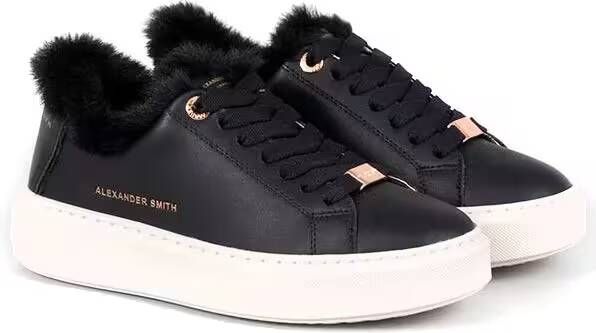 Alexander Smith Low-Top Sneakers Black Cow Leather Trainers in zwart
