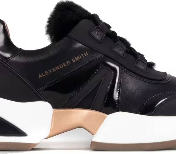Alexander Smith Low-Top Sneakers Casual Trainers With Sole And Contrasting Detailin in zwart