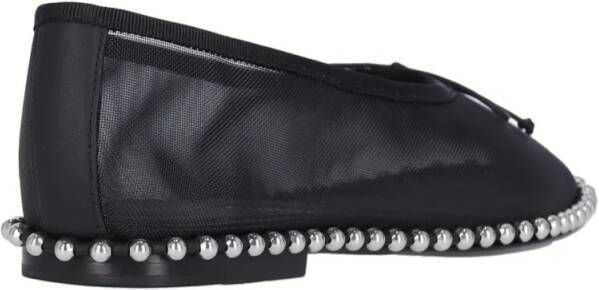 alexander wang "Lina" Studded Mesh Ballerinas – Black in zwart