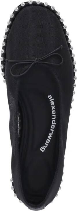 alexander wang "Lina" Studded Mesh Ballerinas – Black in zwart