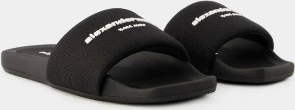 alexander wang Sandalen Aw Pool Slides Nylon Black in zwart