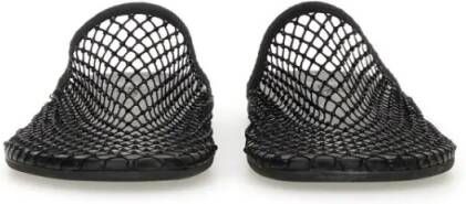 Alysi Black Mesh Slip-On Sabot In Mesh in zwart