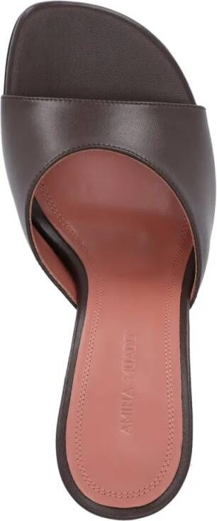 Amina Muaddi Sandalen Brigitte 95 Sandals In Brown Hammered Leather in bruin