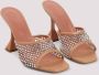 Amina Muaddi Sandalen Crystallized Leather Sandals in beige - Thumbnail 3