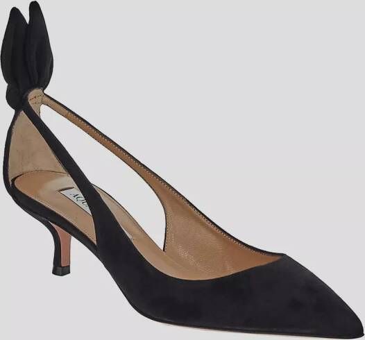 Aquazzura Hoge hakken Bow Tie Pump 50 in zwart