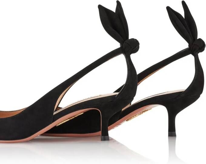 Aquazzura Hoge hakken Bow Tie Pump 50 in zwart
