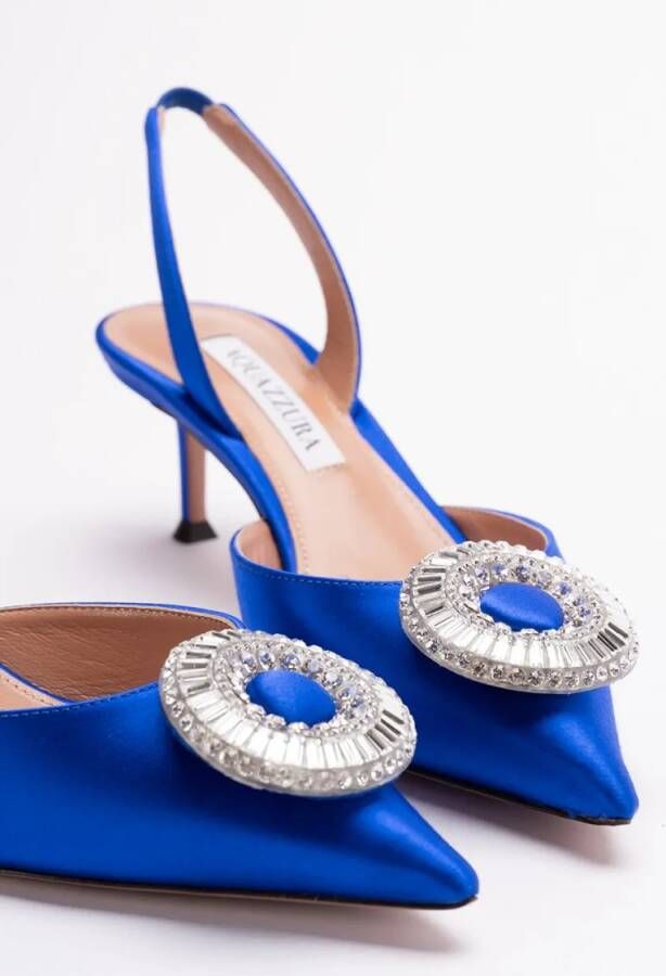 Aquazzura Hoge hakken `Crystal Hoop Sling 50` in blauw