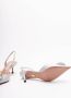 Aquazzura Hoge hakken `Crystal Hoop Sling 50` in wit - Thumbnail 2