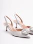 Aquazzura Hoge hakken `Crystal Hoop Sling 50` in wit - Thumbnail 3