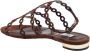 Aquazzura Sandalen Espresso Suede Flat Sandals With Chain Detail in bruin - Thumbnail 2