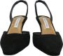 Aquazzura Sandalen met hak Du00E9colletu00E9 Maia in velluto a righe nere in zwart - Thumbnail 2
