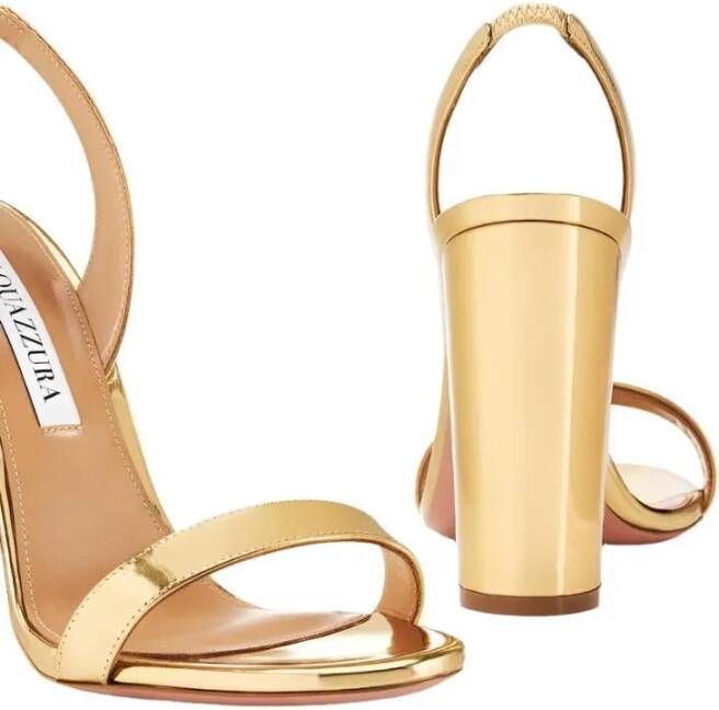 Aquazzura Sandalen So Nude Block Sandal 105 in goud
