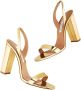 Aquazzura Sandalen So Nude Block Sandal 105 in goud - Thumbnail 3