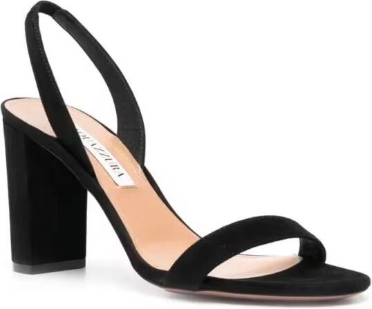 Aquazzura Sandalen So Nude Block Sandal 85 in zwart