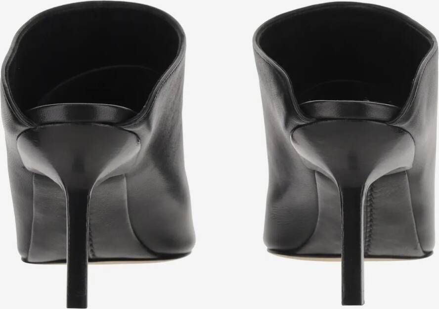 Armarium Slippers & Mules Square Toe Leather Mules in zwart