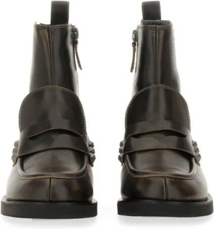 Ash Boots Brown Leather Ankle Boots in bruin