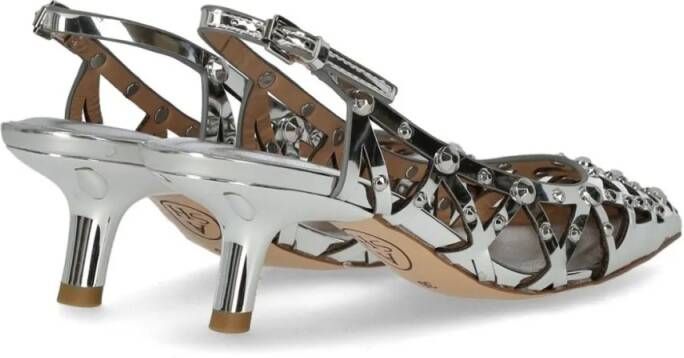 Ash Hoge hakken Bizarre Silver Slingback Pump in zilver