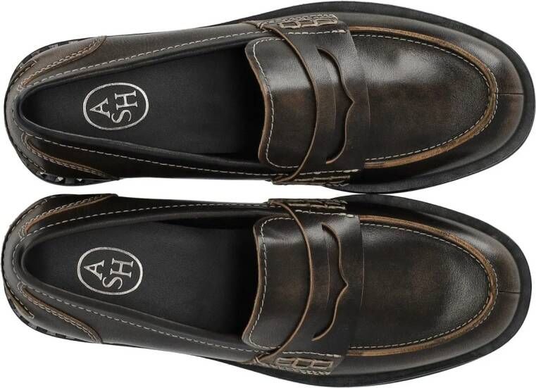 Ash Winona Dark Brown Loafer in bruin