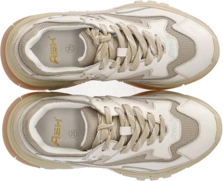 Ash Low-Top Sneakers Addict White Gold Sneaker in wit