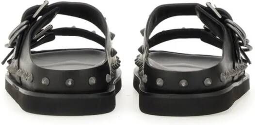 Ash Sandalen Black Calf Leather "Urus" Sandals in zwart