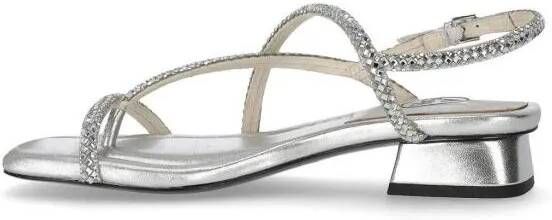 Ash Sandalen Isla Silver Mid-Heeled Sandal in zilver
