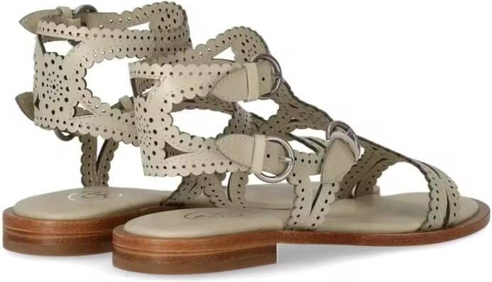 Ash Sandalen Paprika Talc Flat Sandal in beige