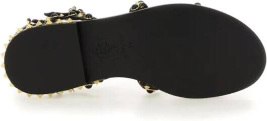 Ash Sandalen Studded Black Calf Leather Sandal in zwart