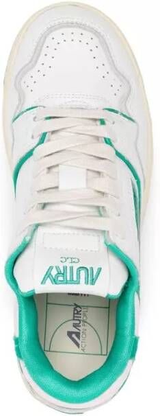 Autry International Sneakers Clc Green Leather Sneakers in wit