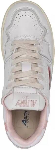 Autry International Sneakers Logo-Embellished Side Panels Leather Sneakers in wit