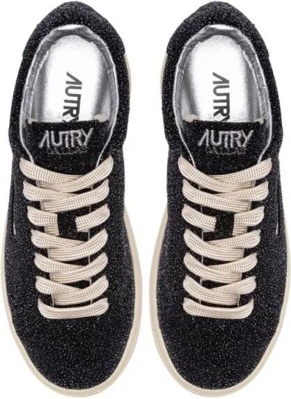 Autry Low-Top Sneakers Dallas Low Sue Stars Black Sneakers in zwart