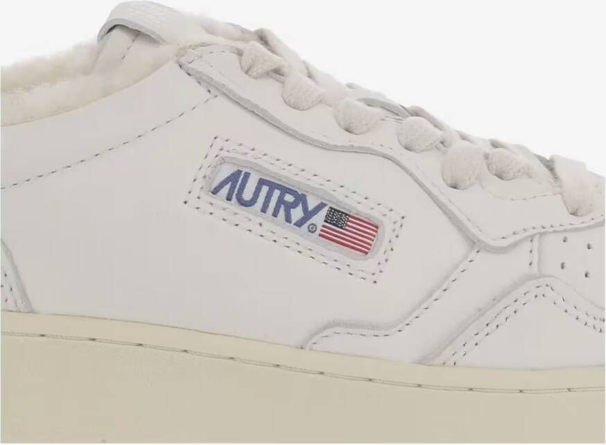 Autry Low-Top Sneakers Low Sneakers With Leather And Suede Combination in beige
