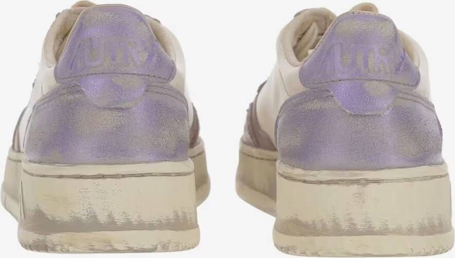 Autry Low-Top Sneakers Low-Top Leather Sneakers With Vintage Effect in meerkleurig
