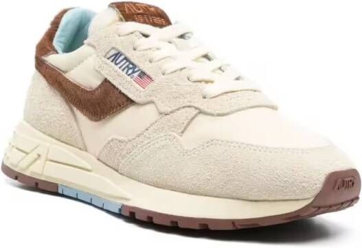 Autry Low-Top Sneakers White And Brown Sneakers in beige