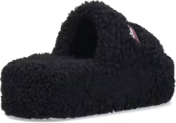 Balenciaga Sandalen "Furry" Slide Sandals – Black in zwart