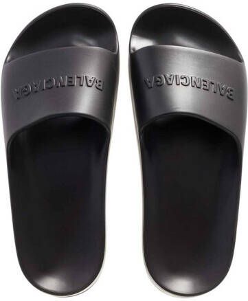 Balenciaga Slippers Chunky Platform Slide in zwart