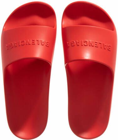 Balenciaga Slippers Chunky Platform Slide in rood