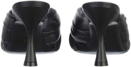 Balenciaga Slippers Drapy Sandal Leather in zwart