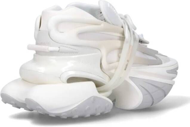 Balmain Low-Top Sneakers Sculptural White Sneakers With Integrated Lacing S in wit