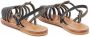 BB ST. TROPEZ Sandalen Black Leather Sandals With Adjustable Ankle Strap in bruin - Thumbnail 2