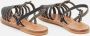 BB ST. TROPEZ Sandalen Black Leather Sandals With Adjustable Ankle Strap in bruin - Thumbnail 4