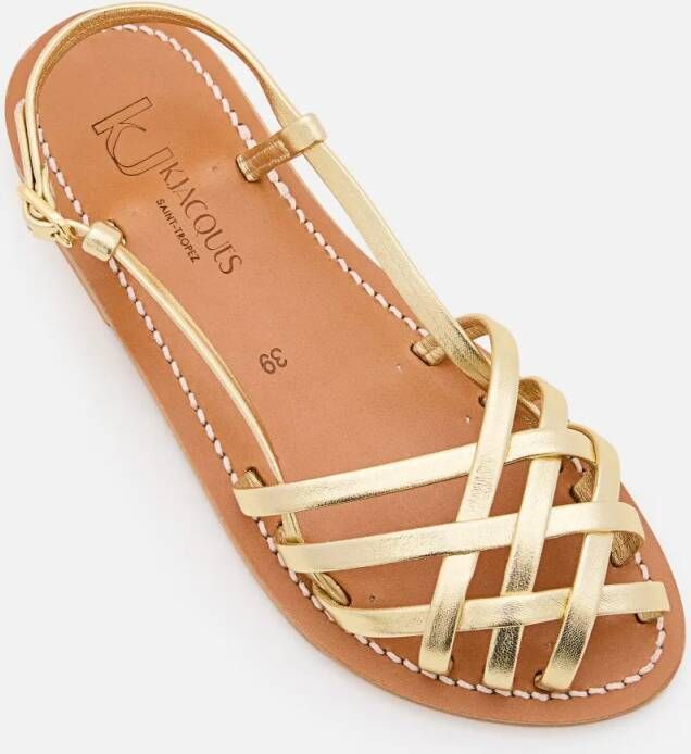 BB ST. TROPEZ Sandalen Delly Leather Sandal in goud
