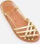 BB ST. TROPEZ Sandalen Delly Leather Sandal in goud - Thumbnail 2