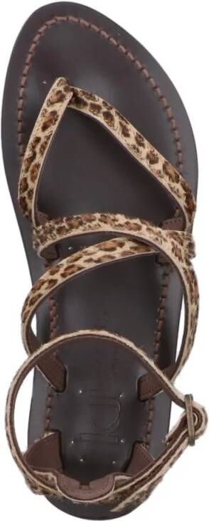 BB ST. TROPEZ Sandalen Epicure' Flip Flops – Leopard Print in bruin