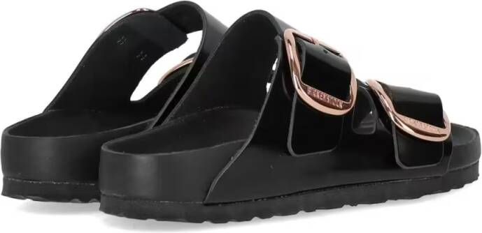 Birkenstock Sandalen Arizona Big Buckle High Shine Black Sandal in zwart