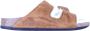 Birkenstock Sandalen Arizona Shearling-Lined Suede Sandals in bruin - Thumbnail 2