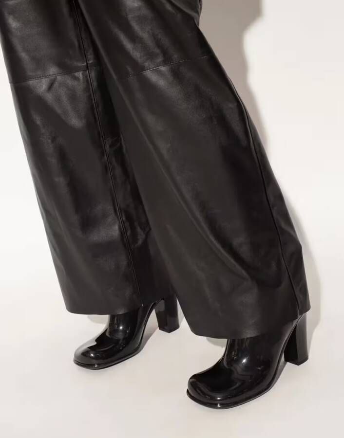 Bottega Veneta Boots Shine Square Toe Ankle Boots in zwart
